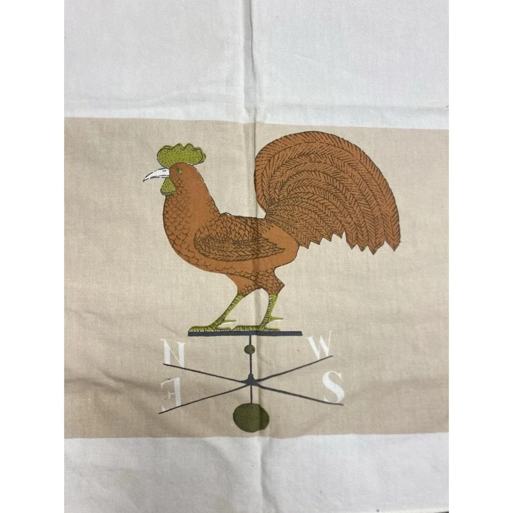Vintage MCM Lois Long Linen Tablecloth 64